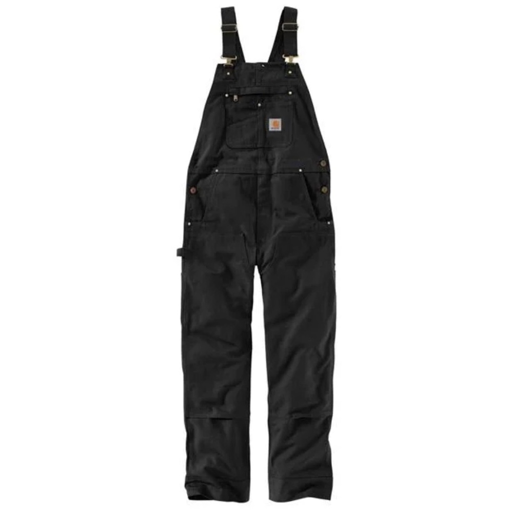 Men's Carhartt R01 Duck Bib Overalls 32x34 Black Gold